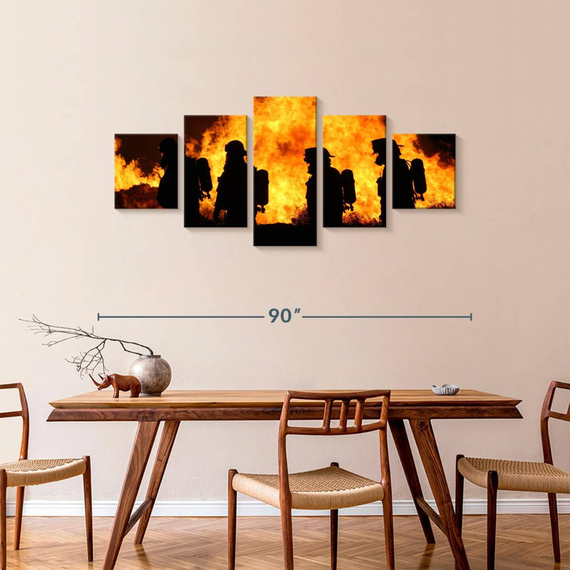 Firefighters, 36" H x 80" W
