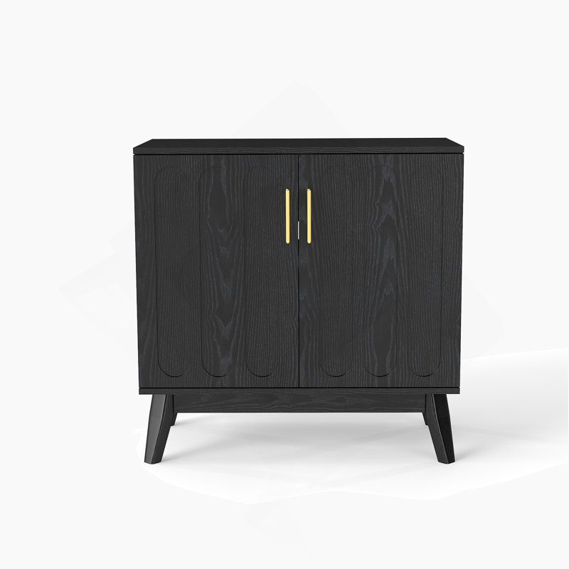 Buffet avec tablettes réglables, buffet avec rangement, Noir