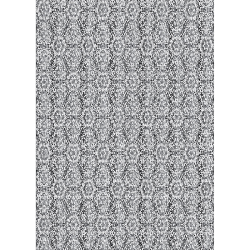 Tapis de zone gris en laine touffeté à la main Treva