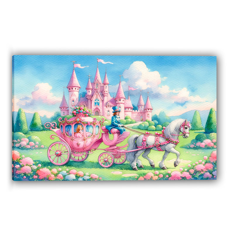 «Princess’s Journey To The Castle», reproduction sur toile, H 24 po x l 42 po