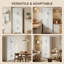 Armoire de rangement multifonctionnelle 72,5 "avec 4 portes, 2 tiroirs et tablettes réglables - Organisateur autoportant blanc pour la cuisine, la salle de bain et le salon-1266729892