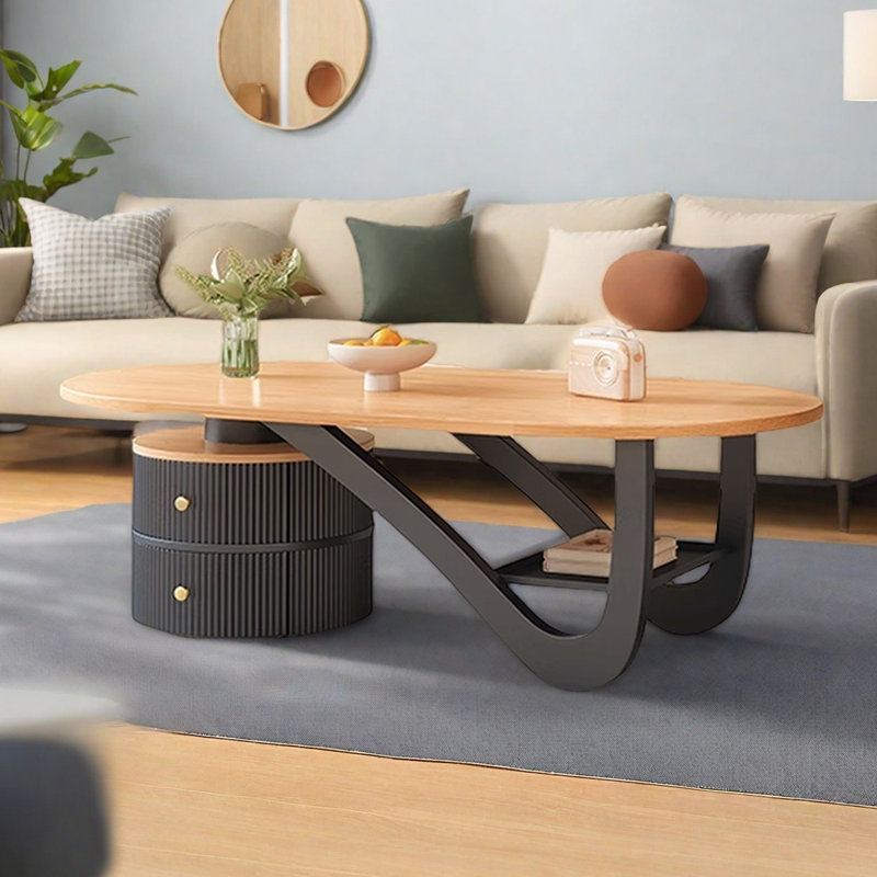 Table basse Luxury, H 15,74 po x l 51,18 po x P 23,62 po, Noir
