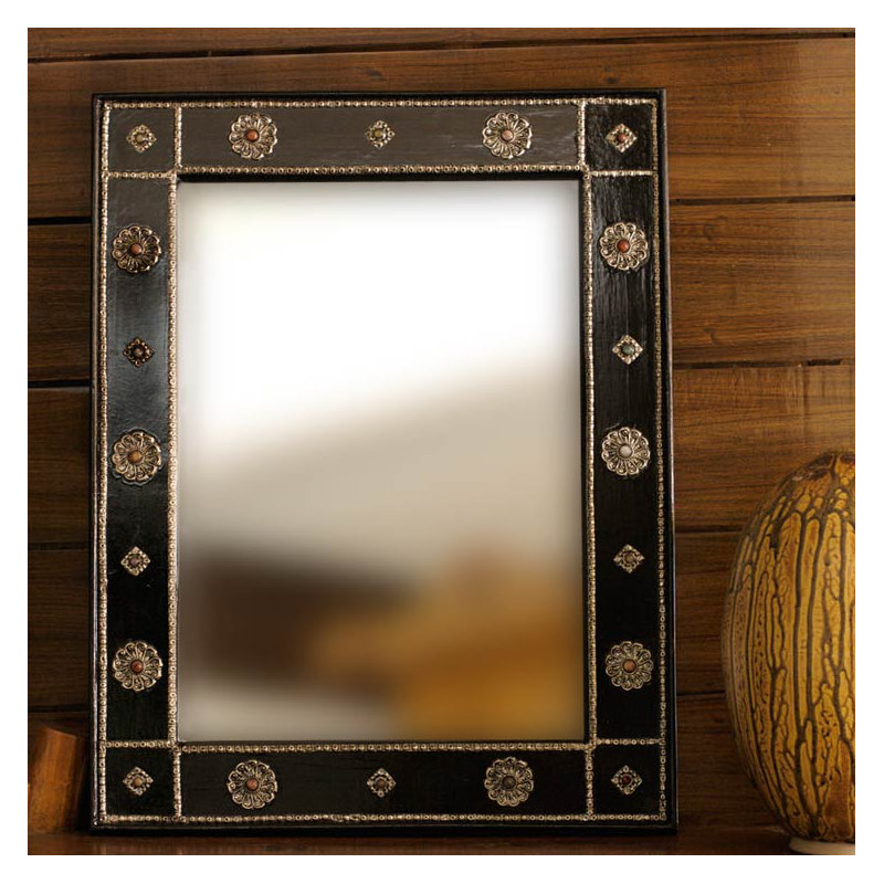 Miroir décoratif traditionnel tranquility repoussé Savigne