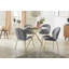 Orrum Round Glass Top Metal Base Dining Table-2117303438
