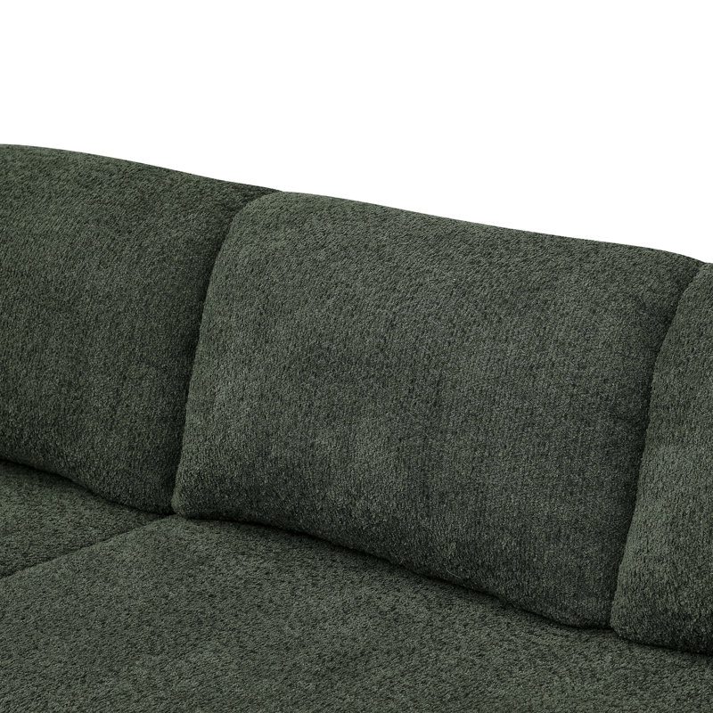 3-In-1 Convertible Sofa Bed With Storage, Green Polyester