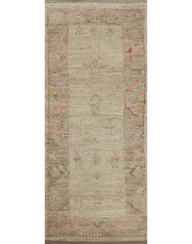 Tapis de couloir couleur terre Oushak 3 x 10