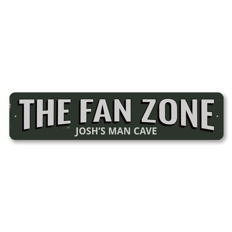 Plaque en aluminium Fan Zone, H 6 po x l 24 po x P 0,063 po