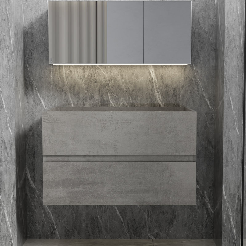 Meuble-lavabo suspendu de 30 po pour salle de bain, base seulement, lavabo non inclus