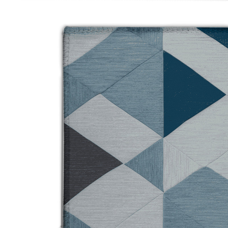 Tapis d'intérieur et d'extérieur à carreaux gris, Rectangulaire 2 pi x 3 pi