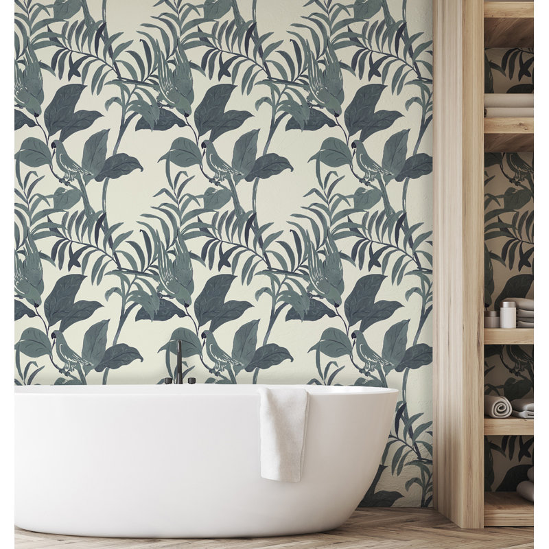 Paule Marrot Wallpaper Double Roll, Gray/Off-White