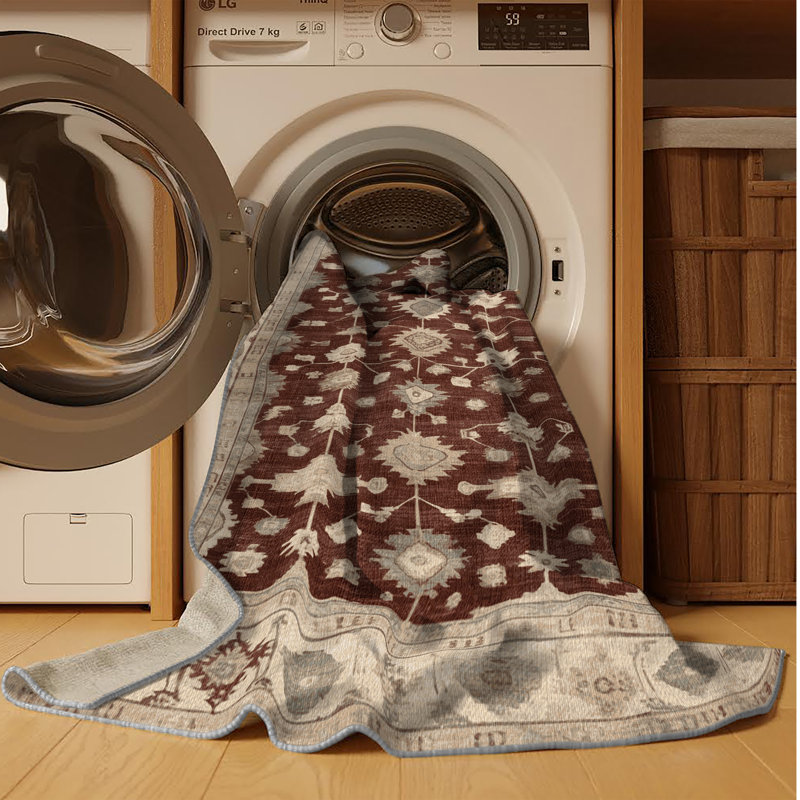 Machine Washable Overdyed Gray Area Rug, Runner 2' x 4'