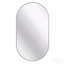Miroir ovale en métal argenté 20 po x 33 po
