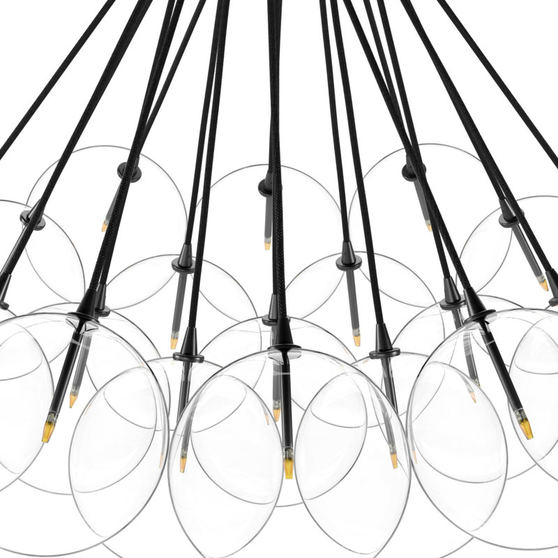 Cloud 19 - Light Chandelier, Matte Black