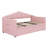 Upholstered Twin Size Daybed With Adjustable Height Pop Up Trundle And USB & Type-C Charging Port, 2 Side Pockets-1157667718