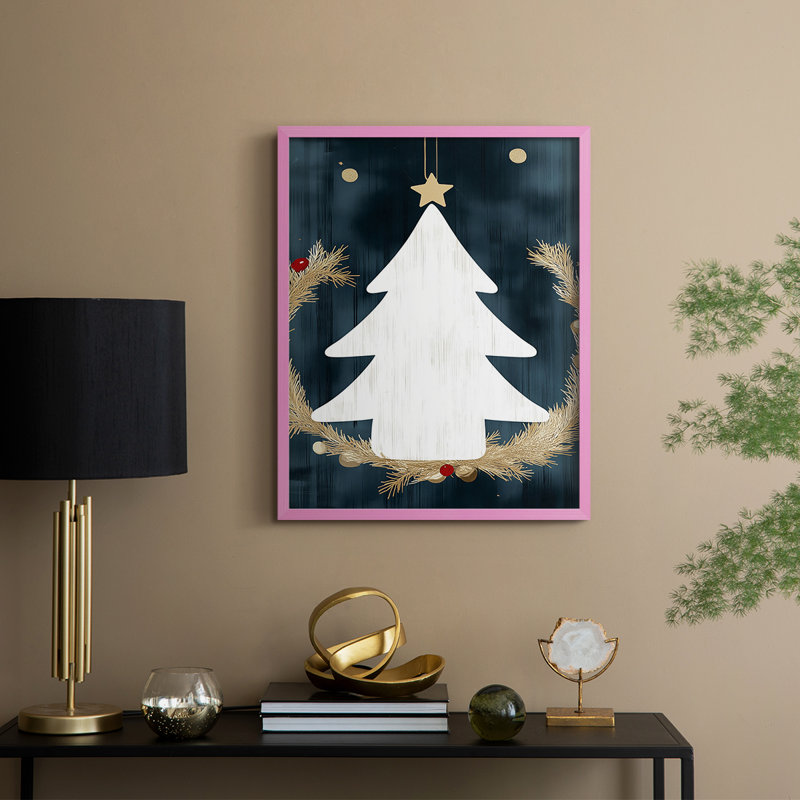 Reproduction encadrée - bois massif, H 15 po x l 12 po, Rose
