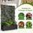 6 ft. H x 4 ft. W Metal Planter Box privacy screen Garden Bed with Trellis and Wheels - Black-1324194342