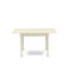 L'ensemble de salle à manger 3 pièces contient une table de salle à manger rectangulaire avec Dropleaf et 2 chaises rembourrées beiges claires, couleur de la table: blanc lin-1358821586-1358821587-1358821585