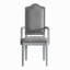 Ensemble de 2 fauteuils à dossier deux tons gris et gris perlé