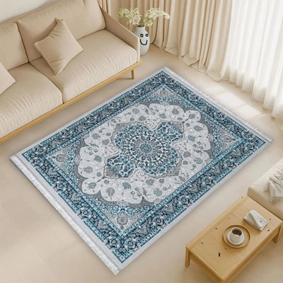 Floral and Oriental Oushak Area Rug