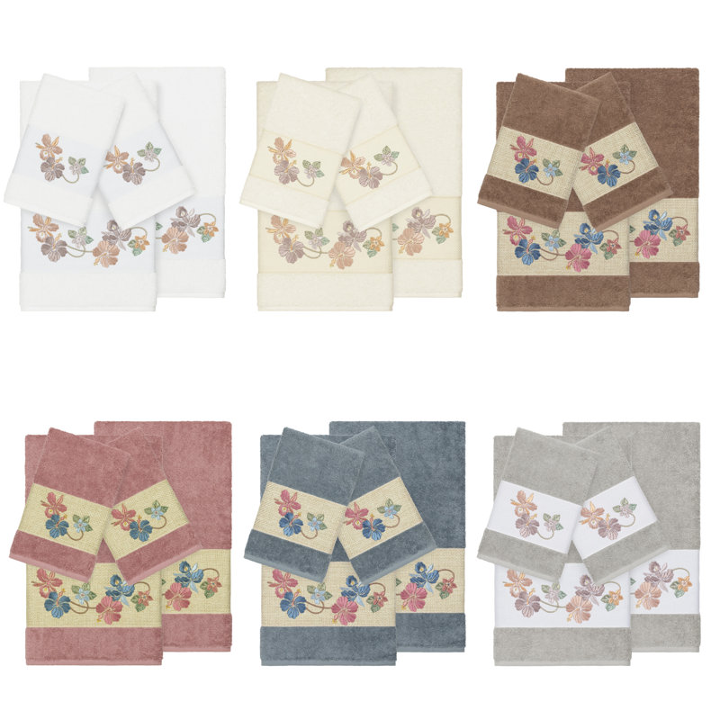 Ensemble de serviettes 4 pièces Caroline, Crème