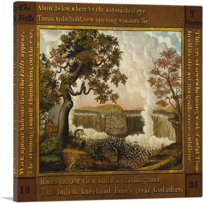 " The Falls Of Niagara 1825 " by Edward Hicks Painting Print