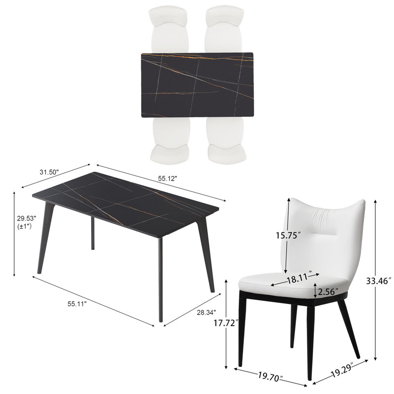 Dining Set, Noir