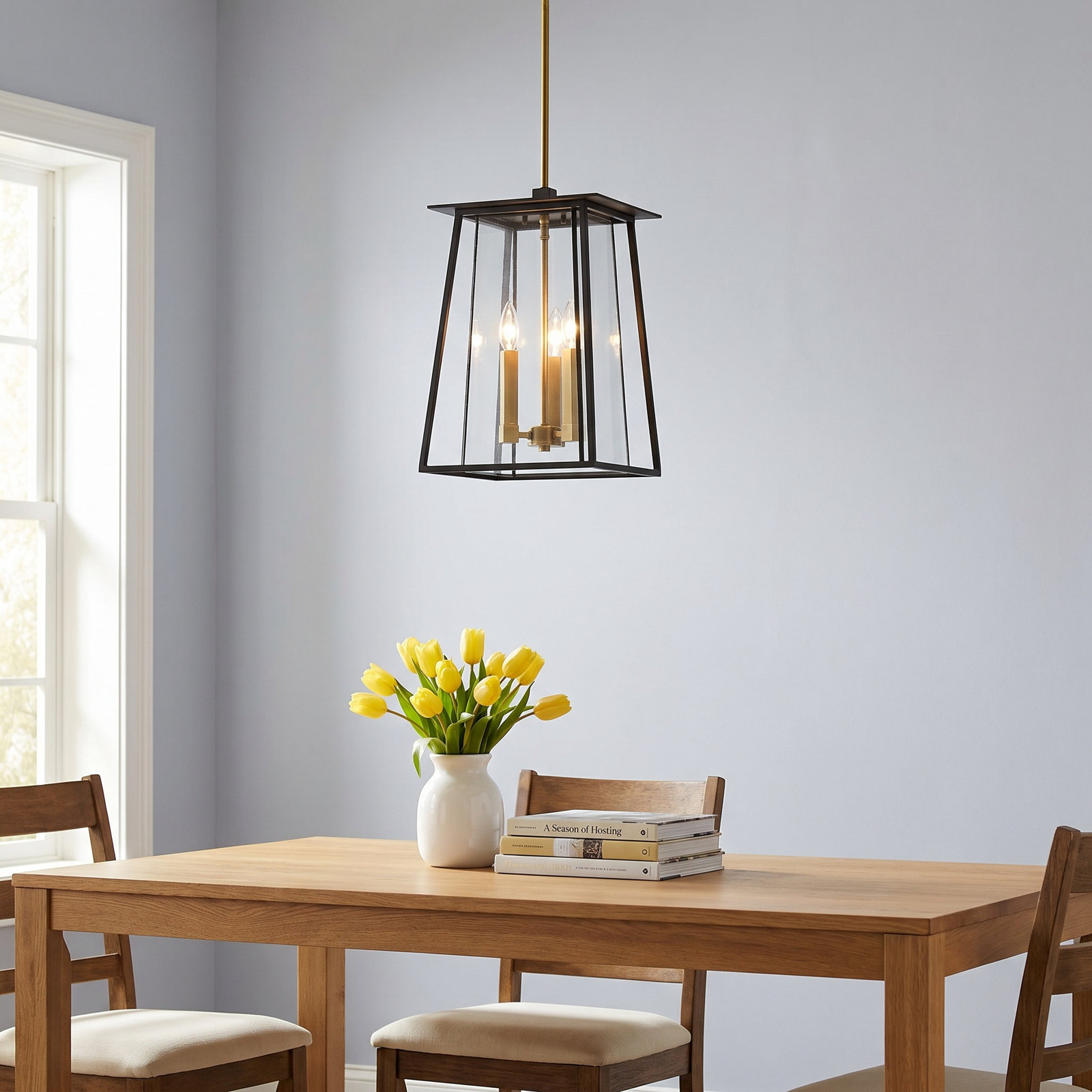 Cognac 3-Light Geometric Pendant