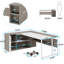 Bureau double caisson en L-254854605