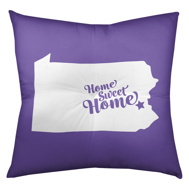 Coussin Sweet Home, 26 po x 26 po, Mauve, Allentown