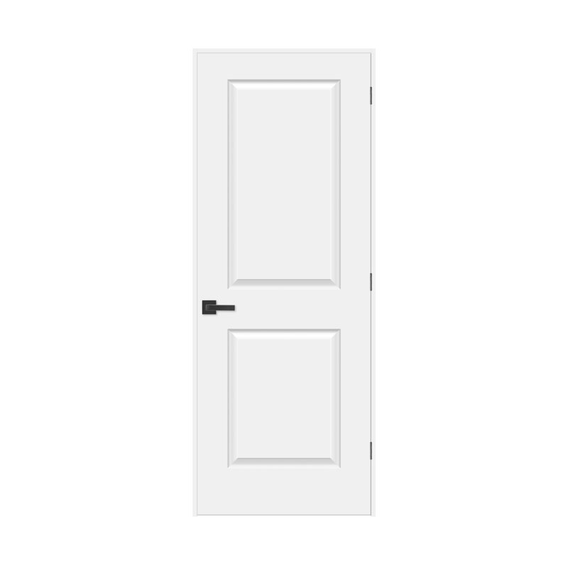 (Pas de serrure) Porte intérieure standard en bois préhung à 2 panneaux avec moulures de 4 à 9/16 po, 34 po x 80 po