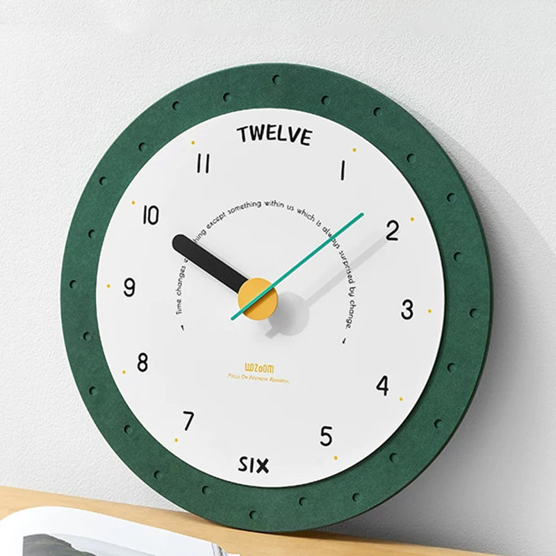 Horloges murales vertes et rondes modernes, Green