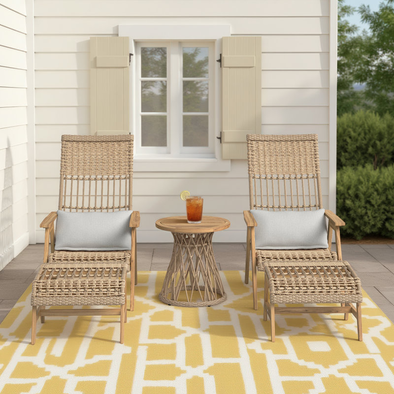 Anyston 5 Piece Teak Seating Group