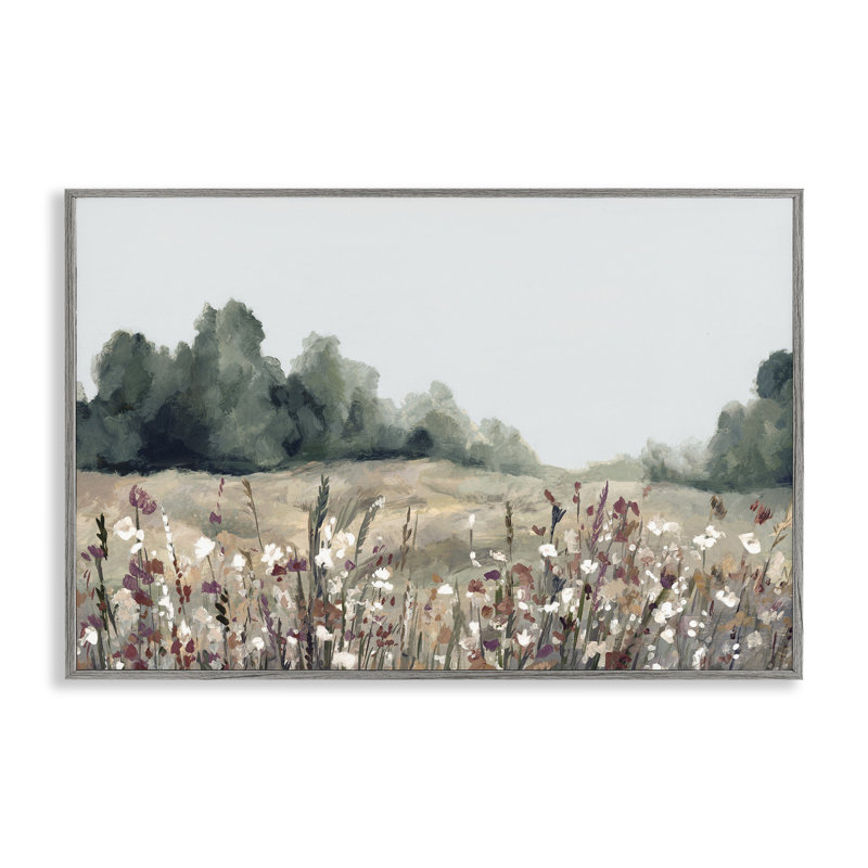Giclée encadrée Mute Meadows, design par Hannah Dawson, H 20 po x l 30 po, Estampe numérique Farmhouse
