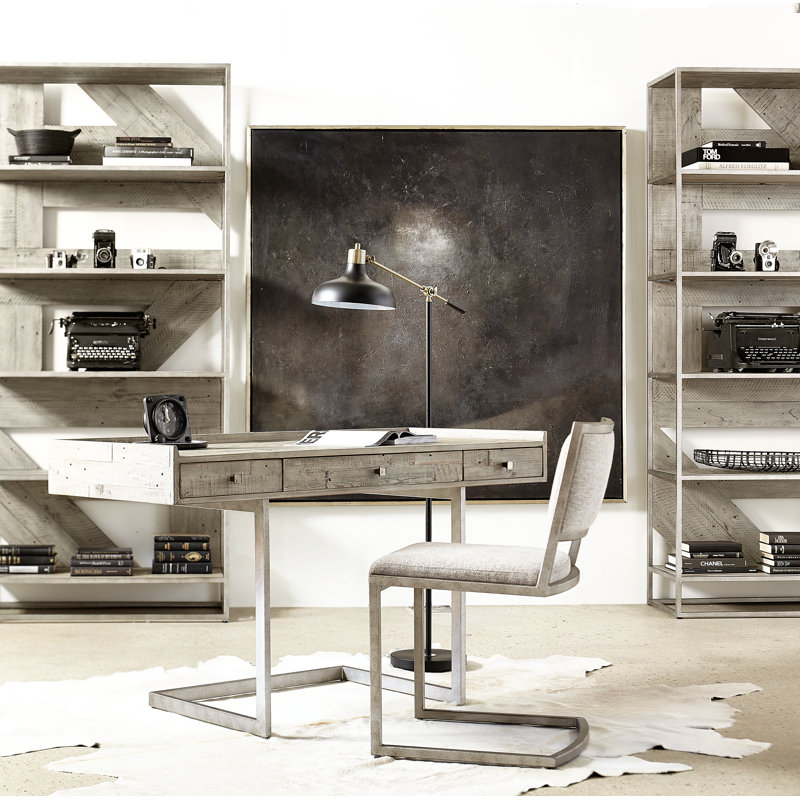 Ames Upholstered Side Chair in Glazed Silver