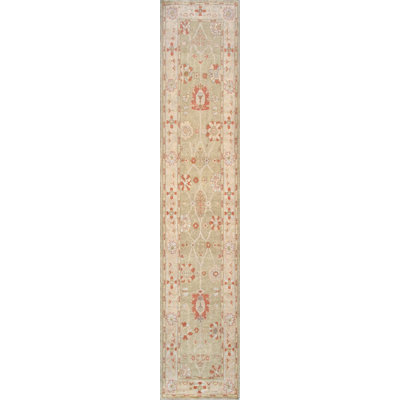 Oushak One-of-a-Kind Runner 3'3" x 16'9" Hand Knotted Area Rug