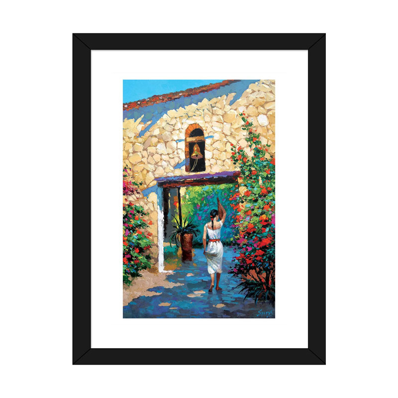 " Mexican Girl With Jug " by Dmitry Spiros, White Paper, 16" H x 24" W x 1" D