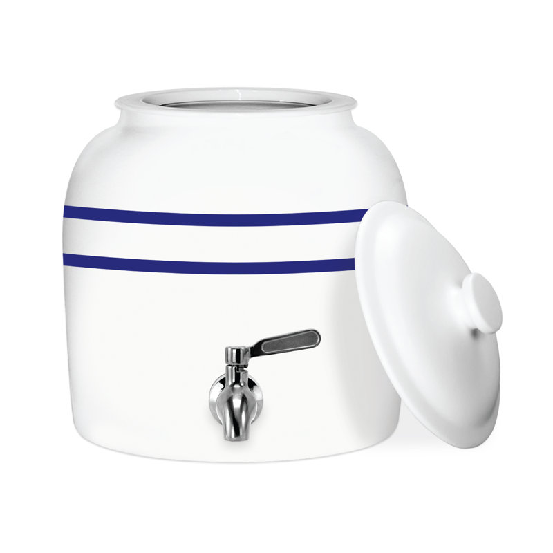 3 - Piece Beverage Dispenser Set, White/Blue