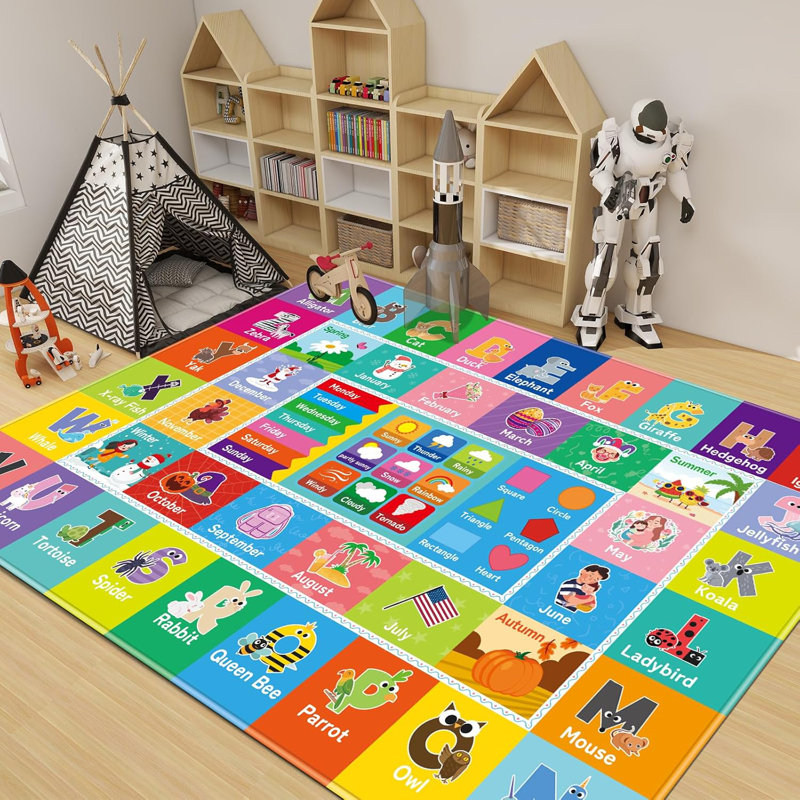 Tapis pour la petite enfance, Rectangle 4 pi 11 po x 6 pi 7 po