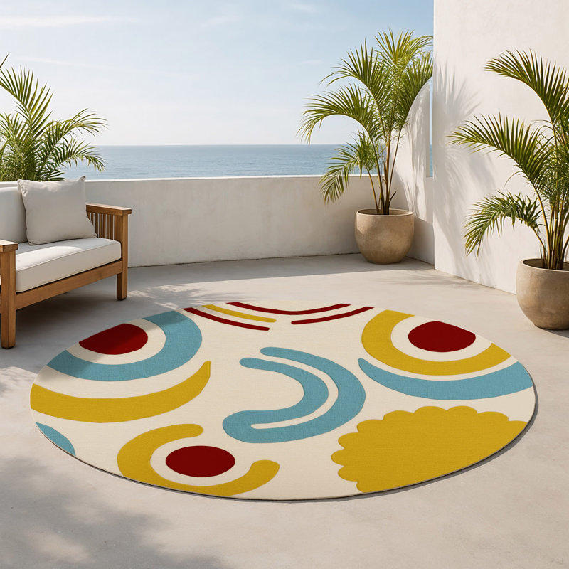 Tapis intérieur et extérieur Jazzy Line, Rond 5 pi
