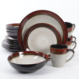 Elite Couture Bands 16-Piece Dinnerware Set