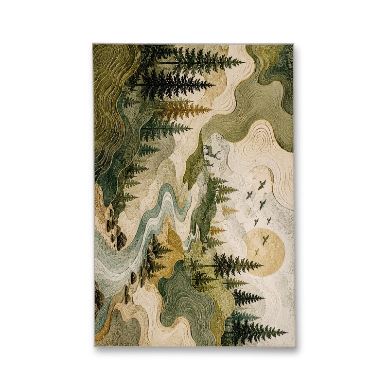 Tapis tissé à la crème Mosso, 4'11" x 9'10"