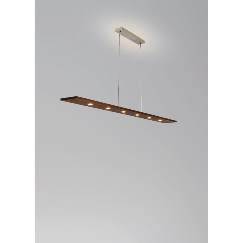 Vix 82" Dimmable LED Pendant, Walnut, 3500K