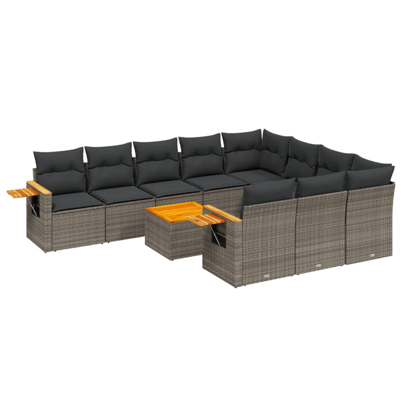 Ensemble de canapé de jardin Vidaxl PE Matériaux en rotin résistant aux rayons UV