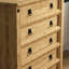 Harold Solid Wood 80cm W 5 - Drawer Chest of Drawers