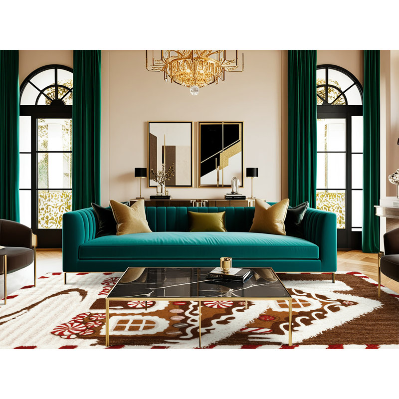 Tapis lavable en pain d'épices maison Desserts, Rond 3 pi