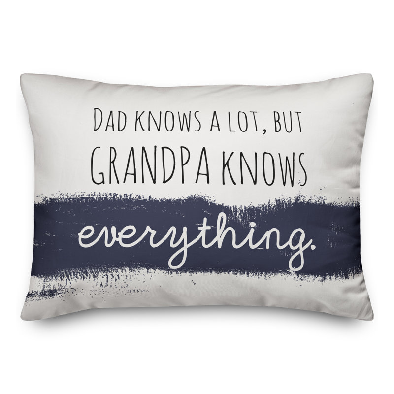  Knows Everything Grandpa Rectangular Pillow Cover & Insert