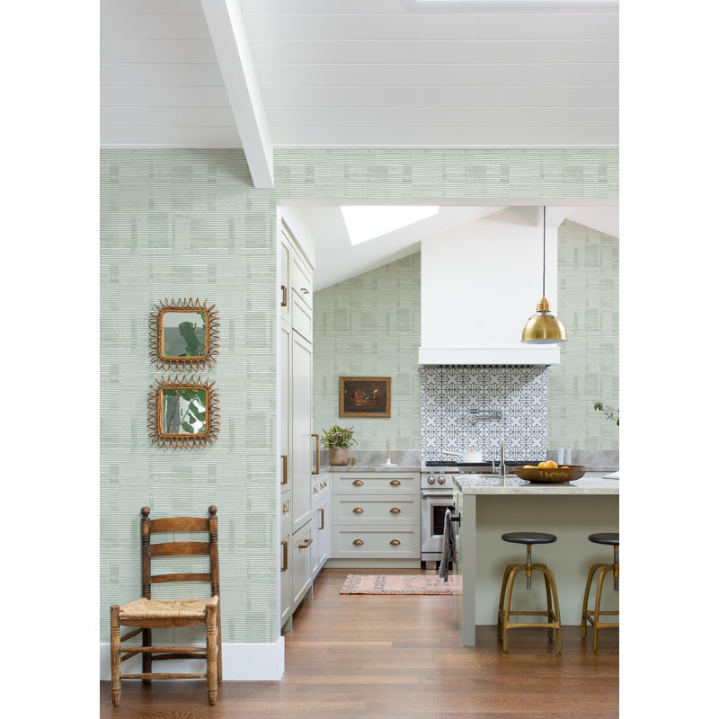 Striped Wallpaper Double Roll, Green
