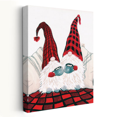 Christmas Gnomes Cocoa Party II - art de gnome de Noël noir cacao