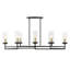 Luminaire suspendu roue de chariot en charbon doux à 8 lumières Hillstone