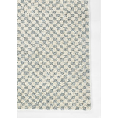 Momeni Charles Hand Tufted Wool Geometric Blue Area Rug 